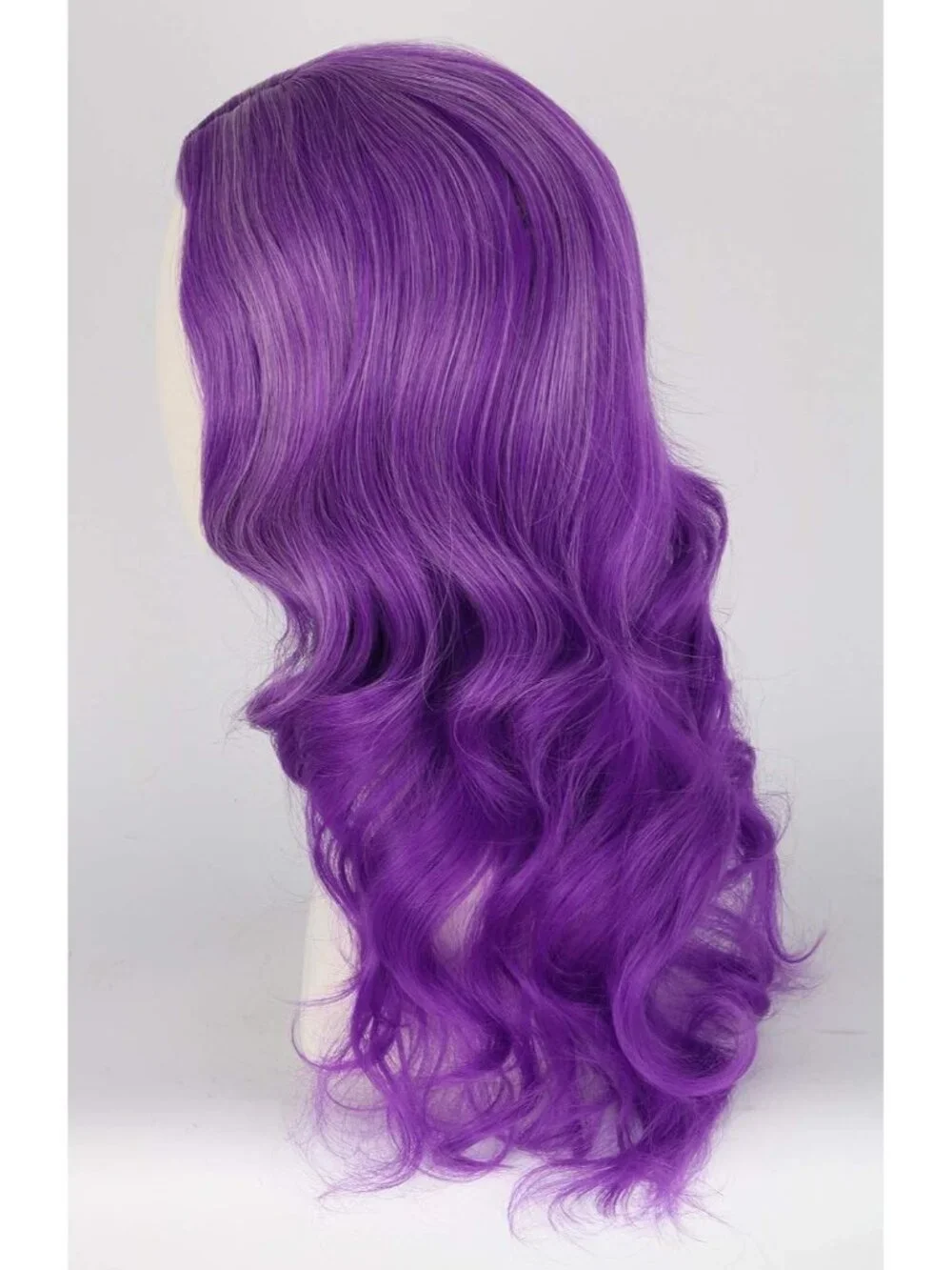 Women's Purple Red Short Cosplay Halloween Costume Wig With Necklace Earrings